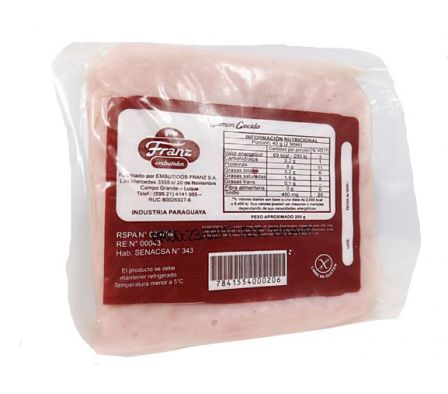 FRANZ AL VACIO JAMON COCIDO X 205GR