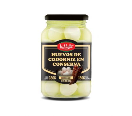 HUEVO DE CODORNIZ LA VALLE CHURRASCO 180GR VIDRIO