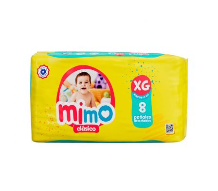 PAÑAL MIMO ECO XG MINI PACK X 8 UNDS
