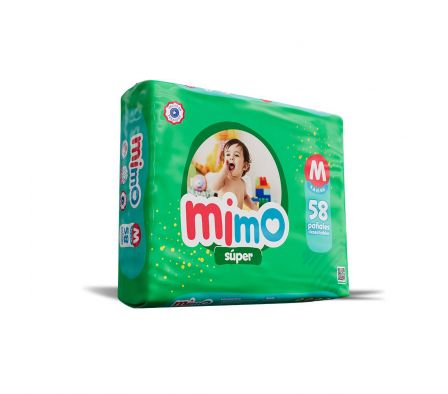 PAÑAL MIMO MEDIO TAMAÑO M MEGA PACK 58UNDS
