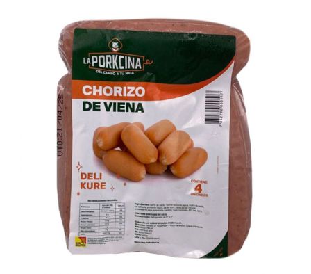 CHORIZO DE VIENA LA PORKCINA ENV. AL VACIO 4UN