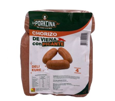 CHORIZO DE VIENA LA PORKCINA PICANTE ENV. 4UN