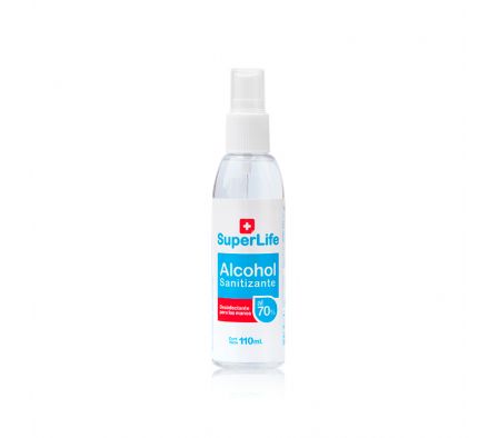 ALCOHOL SUPERLIFE SANITIZANTE 70% 110 ML.