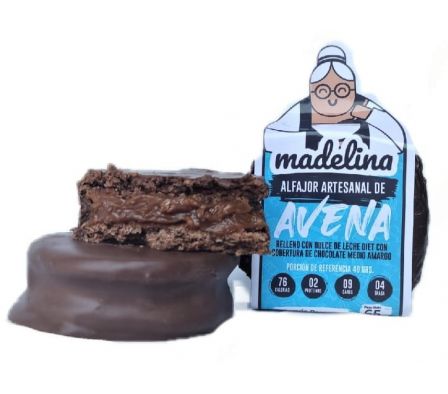 ALFAJOR MADELINA AVENAS CHOCO RELLEN DULCE LECHE
