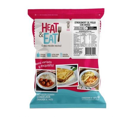 STROGONOFF HEAT & EAT POLLO C/ ARROZ 400 GR