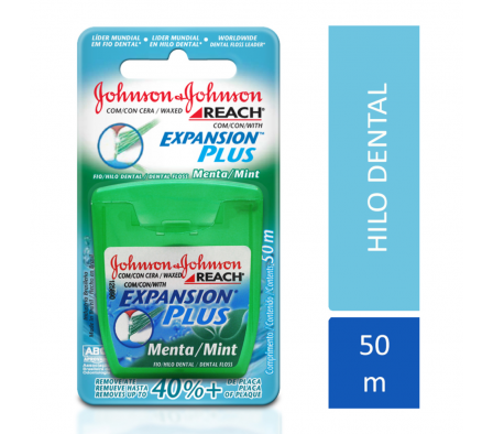 HILO DENTAL JOHNSON&JOHNSON REACH PLUS MENTA 50MT