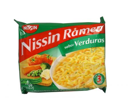 FIDEO INSTANTANEO NISSIN LAMEN VERDURAS 85 GR