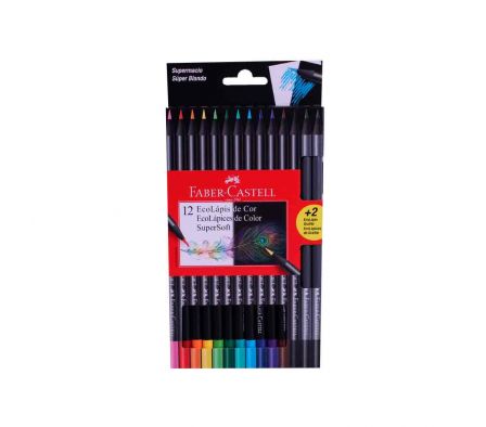 LAPIZ DE COLOR FABER ECO 12C SUPERSOFT+2 LAPIZ 