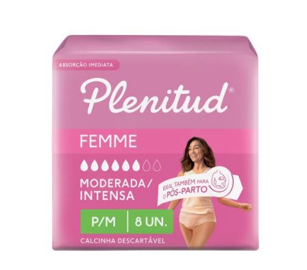 PAÑAL P/ADULTOS PLENITUD FEMME CRETA BR P/M X 8 UN