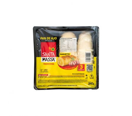 PAN DE AJO TRADICIONAL  SANTA MASSA 240 GR.