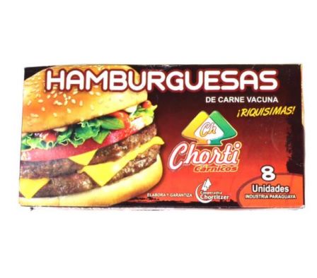 CHORTI HAMBURGUESA x 8 *20