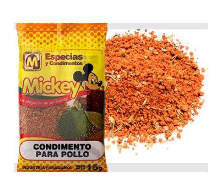 CONDIMENTO P/POLLO MICKEY 15GR