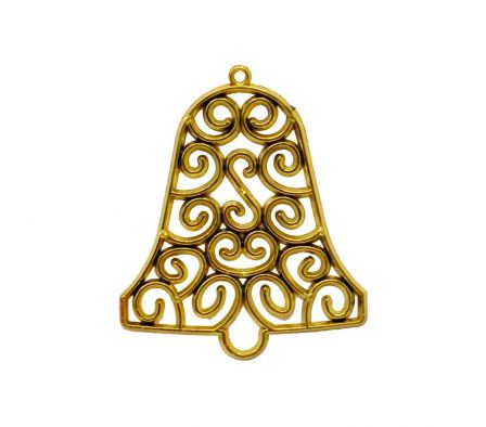 CAMPANA DORADA P/ARBOL NAVIDEÑO 9,5X9,5CM 3PCS REF