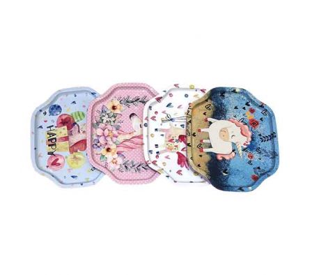 BANDEJA ESTAMPADA 33*27CM D/METAL REF 9412-13