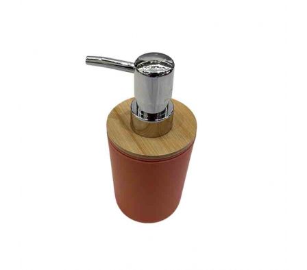 DISPENSADOR D/JABON LIQ. PLAST./BAMBU 16X6CM REF 1