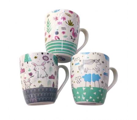 TAZA ESTAMPADA 8X10,5CM CERAMICA REF 6724-7