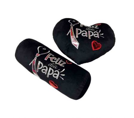 ALMOHADA CARAMELO/CORAZON PAPA 35X25CM/42X14CM REF