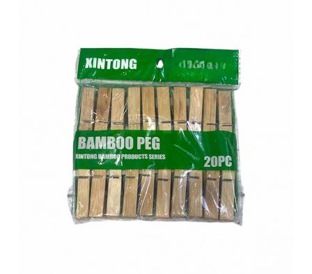 PINZA P/ROPA 20PCS 6CM BAMBU REF 16371-15