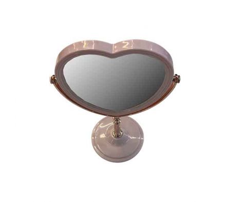 ESPEJO D/MESA CORAZON MARCO ROSA 29X17CM REF B3-68