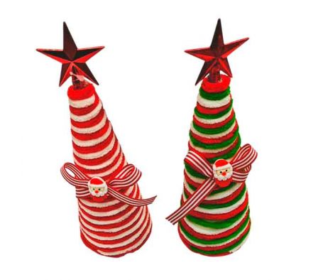 ARBOLITO NAVIDEÑO D/COLORES 19CM ISOPOR REF 9179-1