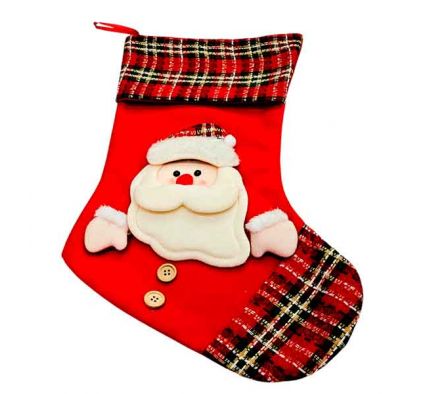 BOTA NAV C/APLIQUE PAPA NOEL 44CM REF 9179-26