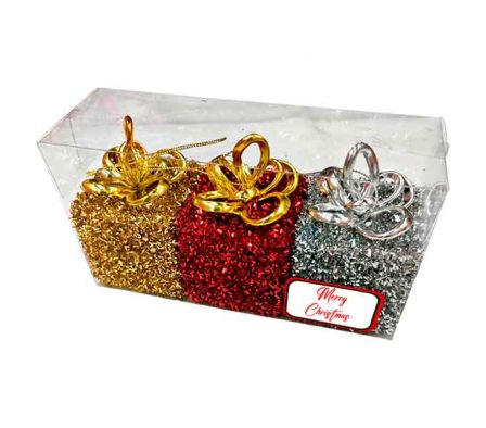 ADORNO NAV DI/REGALO E/CAJA 6CM 3PCS REF 9179-84