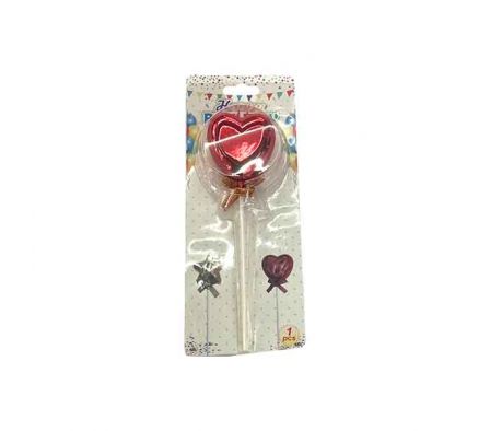 CENTRO P/TORTA CORAZON E/BLISTER 5X19CM REF 34809-