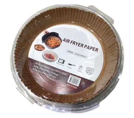 BANDEJA CIRC P/AIR FRYER 50PCS 20X20X4,5CM REF 506