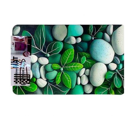 ALFOMBRA D/BAÑO ESTAMP PLANTAS 38X48CM REF 50514-2