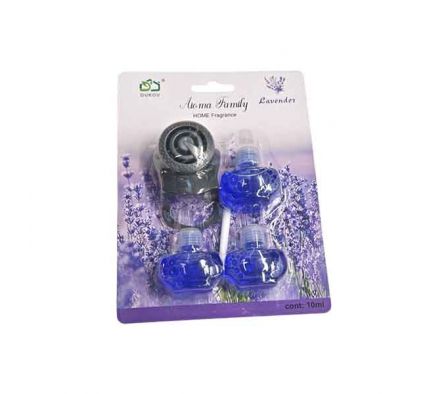 AROMATIZANTE LIQUIDO P/AUTO C/DIFUSOR A/AC 4PCS 10