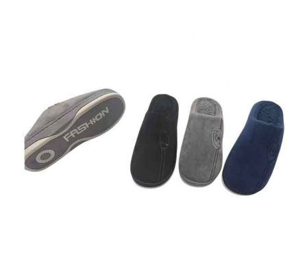 PANTUFLA C/BORDADO P/CABALLERO 40-45 REF 43940-8