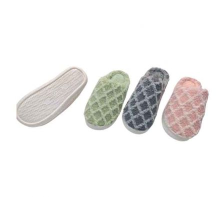 PANTUFLA FELPUDA CUADROS P/DAMA 36-41 REF 43940-25