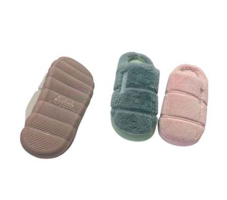 PANTUFLA FELPUDA FRANJAS P/DAMA 36-41 REF 43940-27