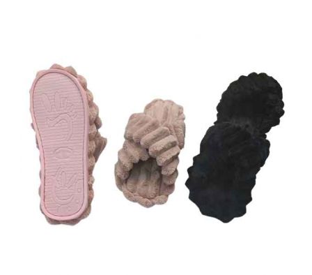 PANTUFLA ABIERTA CRUZADA FELPUDA P/DAMA 36-41 REF
