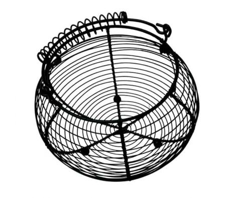 CESTA P/HUEVOS D/METAL NEGRO 19X15CM REF 35362-133