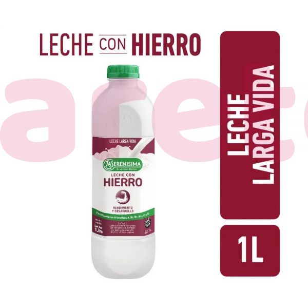 LECHE LA SERENISIMA CON HIERRO BOTELLA 1LT