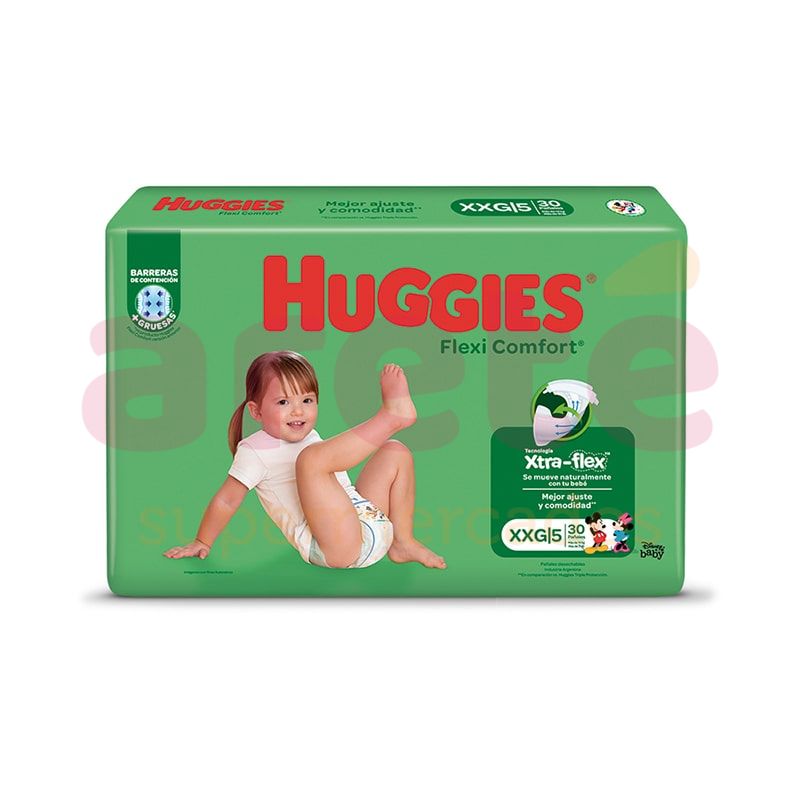 PAÑAL HUGGIES FLEXI COMF XXG 30UN
